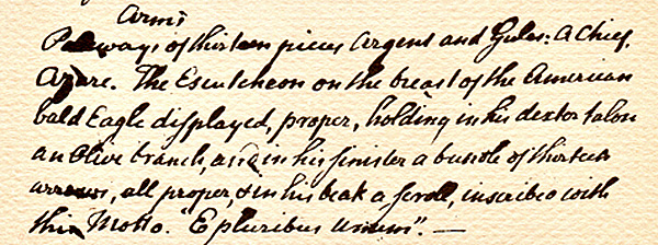 Description of the Reverse side of the Great Seal