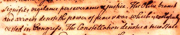 Excerpt of Charles Thomson's official Remarks and Explanation.